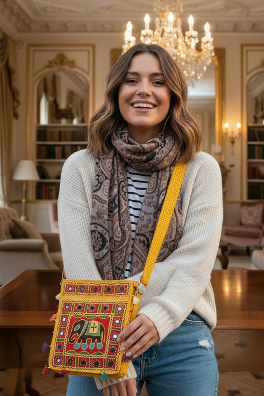 Rajasthani Jaipuri Handmade Sling Bag for Women – Embroidered Bag